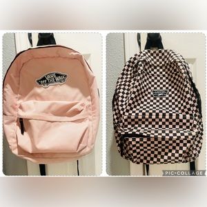 PAIR of Vans backpacks. Preowned, some flaws but no substantial rips or stains.